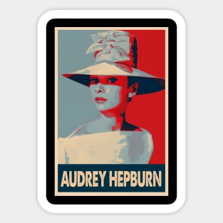 Audrey's Timeless Beauty The Audrey Hepburn Pop Art Tee Sticker